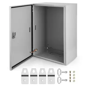 24X16x12 Steel Electrical Box, NEMA 4/4x Steel Electrical Junction Box, IP66 Waterproof & Dustproof Hinged Enclosure - Lockable, with Mounting Plate, for Indoor/Outdoor Electrical Projects