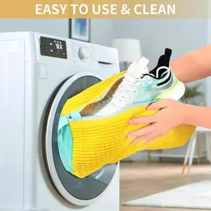 Reusable Mesh Shoe Washing Bag (2-Count Dual Pack) - Eco-Friendly Resilient Fabric, Universal Fit, Easy to Use & Clean Laundry Protector for All Shoe Types, Home Supplies Accessories, Laundry Products