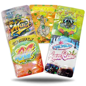 CHARACTER SHAPE SMELL PROOF GUMMY BAG GLOSS FINISH / MATTE FINISH -PACK OF 100