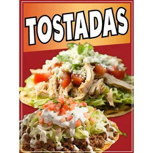 Tostadas Sticker Window Decal Truck Concession Vinyl Restaurant Wall poster Sticker Food Decal Sign