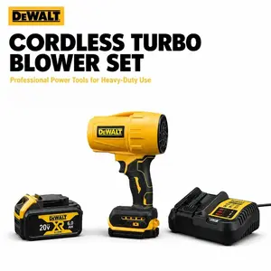 DEWALT 20V Cordless Handheld Blower Tool High Power Variable Speed Design For Home Dust Removal Garage Cleaning Yard Leaf Removal Workshop Debris Blowing And Multi-Purpose Outdoor Maintenance Tasks