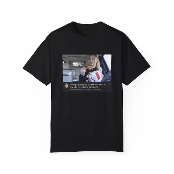Iconic Trisha Paytas Thumbnail and Title Unisex Garment-Dyed T-shirt,Unisex Cotton T-Shirt,Short Sleeve,Casual Streetwear,Menswear,Womenswear,Gift For Him And Her