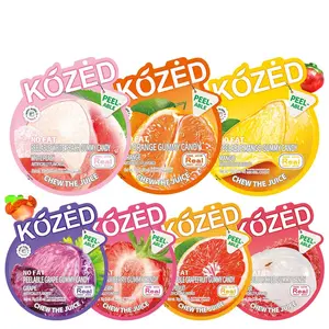 Happy Global Kozed Peelable Gummy Candy 7 Mixed Flavors Variety Pack, Fun Fruity Role Party Snack, Chewy Sweet Treat with Juicy Flavor,Halal-Certified Holiday Gifts