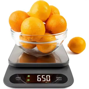 Digital Food Scale for Kitchen & Baking, 10kg/22lb High-Capacity Weight Scale with 1g Precision, Stainless Steel Platform, Hi-Def LCD, Ideal for Bread, Sourdough & Bulk Cooking