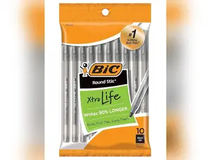 BIC Round Stic Xtra Life Pen - 1.0mm Black | 10-Count