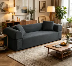 3-Seat Modern Frameless Sofa - No Assembly Required, Ideal for Small Living Rooms, Apartments