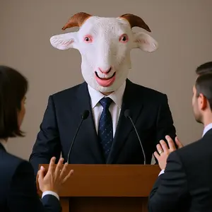 Soft Latex Goat Head Mask with Realistic Horns | Comfortable Full Face Costume Headgear for Adults