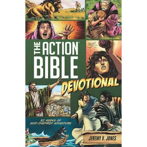 Action Bible Devotional by Jeremy V Jones 52 Weeks of God Inspired Adventure Paperback for Daily Spiritual Growth