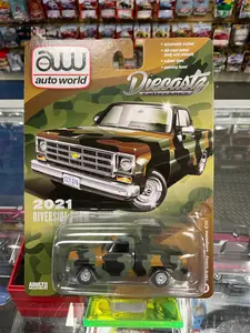 Auto World DiecastZ 2021 Riverside show 1978 Chevy Cheyenne C10 Camo