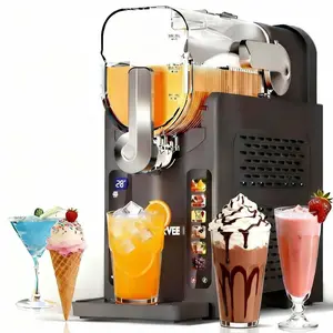 Slushie Machine for Home No Ice Needed, Frozen Drink Maker with LED Display & 6 Pre-Set Programs, 70 oz Large Capacity for Frozen Margaritas,Frappés,Ice Cream, Dark Gray