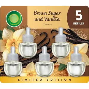 Plug in Scented Oil Refill, 5 ct, Brown Sugar and Vanilla, Air Freshener, Essential Oils, Fall Scent, Fall decor