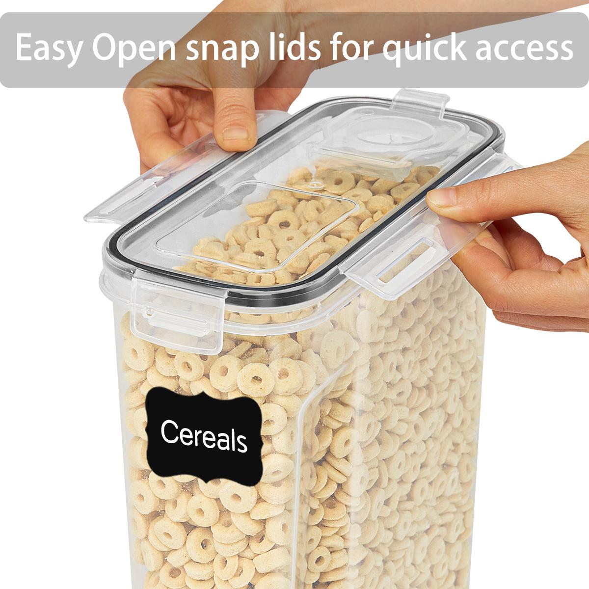 Mothers Day Gift Moisture Proof Transparent Plastic Storage Box with Holes Airtight Grain Containers Dispenser Rice Bucket Dog Food Bin Food Grade for Kitchen Organization