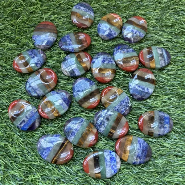 Chakras Worry Stone Crystal 1 Piece