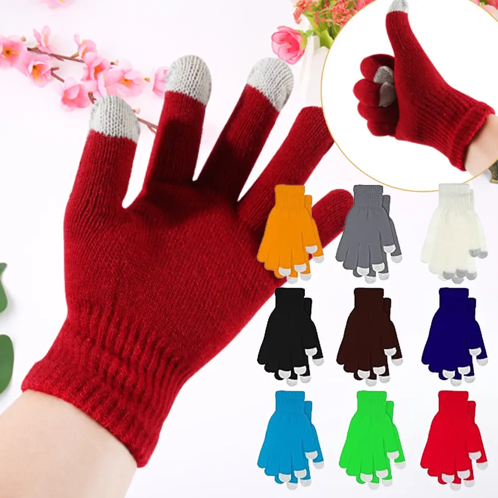 9 Pairs Winter Gloves with Touchscreen Fingers for Men Women Winter Magic Gloves Bulk Knit Texting Gloves summerwins