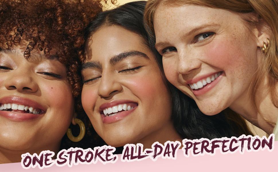 Multi-Use Waterproof Makeup Cream Blush Stick with Brush, 3-in-1 Buildable Blush Stick for Cheeks, Eyes, and Lips, All day wear, Easy Application