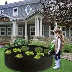 Grown Bags - Circular Breathable Non-Woven Fabric Grow Bags for Herbs, Flowers, Vegetables, Potatoes, Outdoor Clearance Flower Pots, Plant Pots Garden Pots, Round Planter