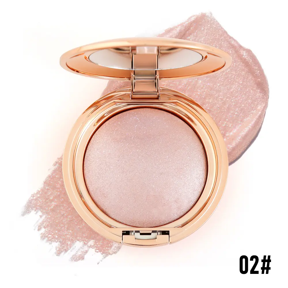 PHOFAY Potato Mud Texture Cream-to-Powder Highlighter, Soft Squishy Buildable Dewy Glass Skin Glow, Portable Compact With Mirror, Beginner-Friendly Long-Lasting for Daily Makeup #SohoChic