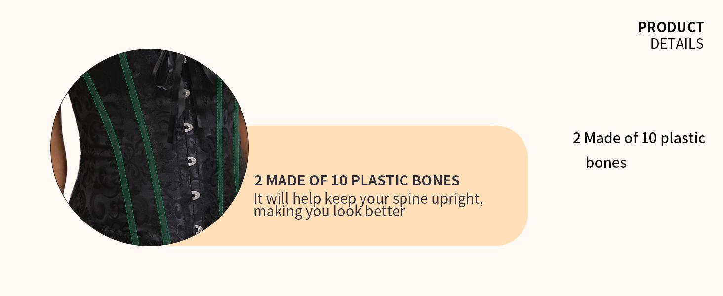 Bustier Corset Tops for Women Overbust Lace Up Date Night Outfit Strapless Steel Boned