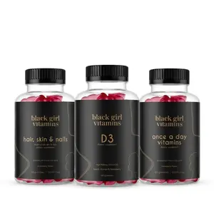 Black Girl Vitamins Look Good Feel Good Women's Healthcare Supplement Bundle - Once-a-Day Multivitamin, 2000IU Vitamin D3, Hair Skin & Nails Support, Energy & Immunity Boost