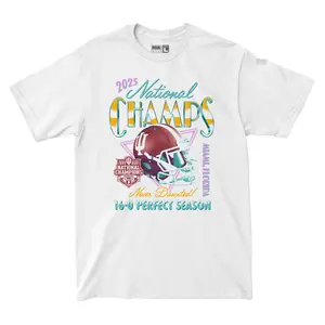 Indiana Football 2025 CFP National Champions Vice White Tee