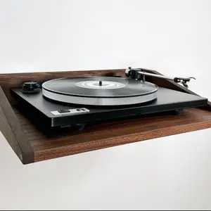 Floating turntable shelf - mounted turntable shelf