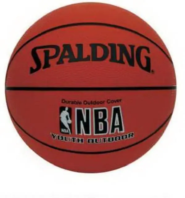 212 MAIN Official NBA Youth Outdoor Basketball - Spalding Sports 63-306, High Quality, Durable Rubber Construction, Pebbled Surface for Enhanced Grip, Pebbles