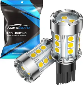 Marsauto 912 921 LED Bulbs Reverse Light, W16W 906 904 902 922 T15 Backup Light Bulbs, 2800Lumens 500% Brighter Super Bright Light 6000K Xenon White, Pack of 2, FathersDayGift