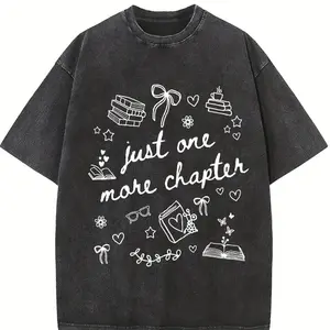 Just One More Chapter Tshirt, Bookish Merch Book Lover Shirt, Bookish Girly Tee, Reading Shirt, Reader T-Shirt, Cute Book TShirt