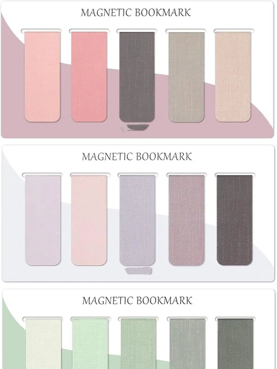 15 Pieces Bookmark, Magnetic Bookmarks for Women, Men, Book Lovers, Page Markers for Students Teachers Reading (Misty, Ocean, Emerald)