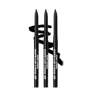 Ruby Kisses Auto Lip Liner Pencil (Black 3 Pack), Long Lasting & Non-Fading, Smooth Application, Non-Feathering with Rich Pigmented Color, No Sharpener Needed, Ideal for Full Lips Look