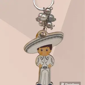 Mi Bautizo Charrito Keychain for Baptism Keepsake Religious
