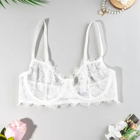 Lace Push-Up Bra, Cleavage Sculpt Bra, Breathable Comfort, Steel Ring Lift, Multiple Sizes Available, Women's Essential Underwear, Casual Style, Lifting Bra, Fashion Bra, Breast Enhancing Bra, All Seasons, Lace Bras