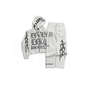 Wealthy Brand "Rockstar" Tracksuit Set - White
