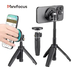 Magnetic Cell Phone Selfie Stick Tripod Extendable Mini Desktop Smartphone Tripod Mount for Magsafe iPhone 14/13/12 Pro Max