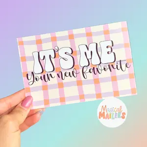 Magical Mailers It's Me Insert Card - Greeting Card for Custom Messages, DIY Office Stationery Set, Custom Message Card