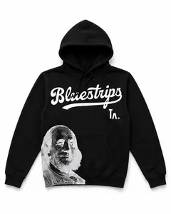 Men's Classic Black Baseball Hoodie, Comfortable Monochrome Graphic Hoodie, Men's Tops, Graphic Hoodies
