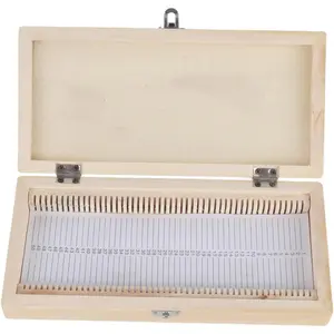 Biology Glass Prepared Microscope Slides Specimens Wooden Slide Storage Box Case