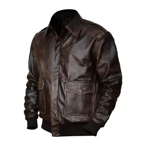 A2 Aviator Bomber Leather Jacket