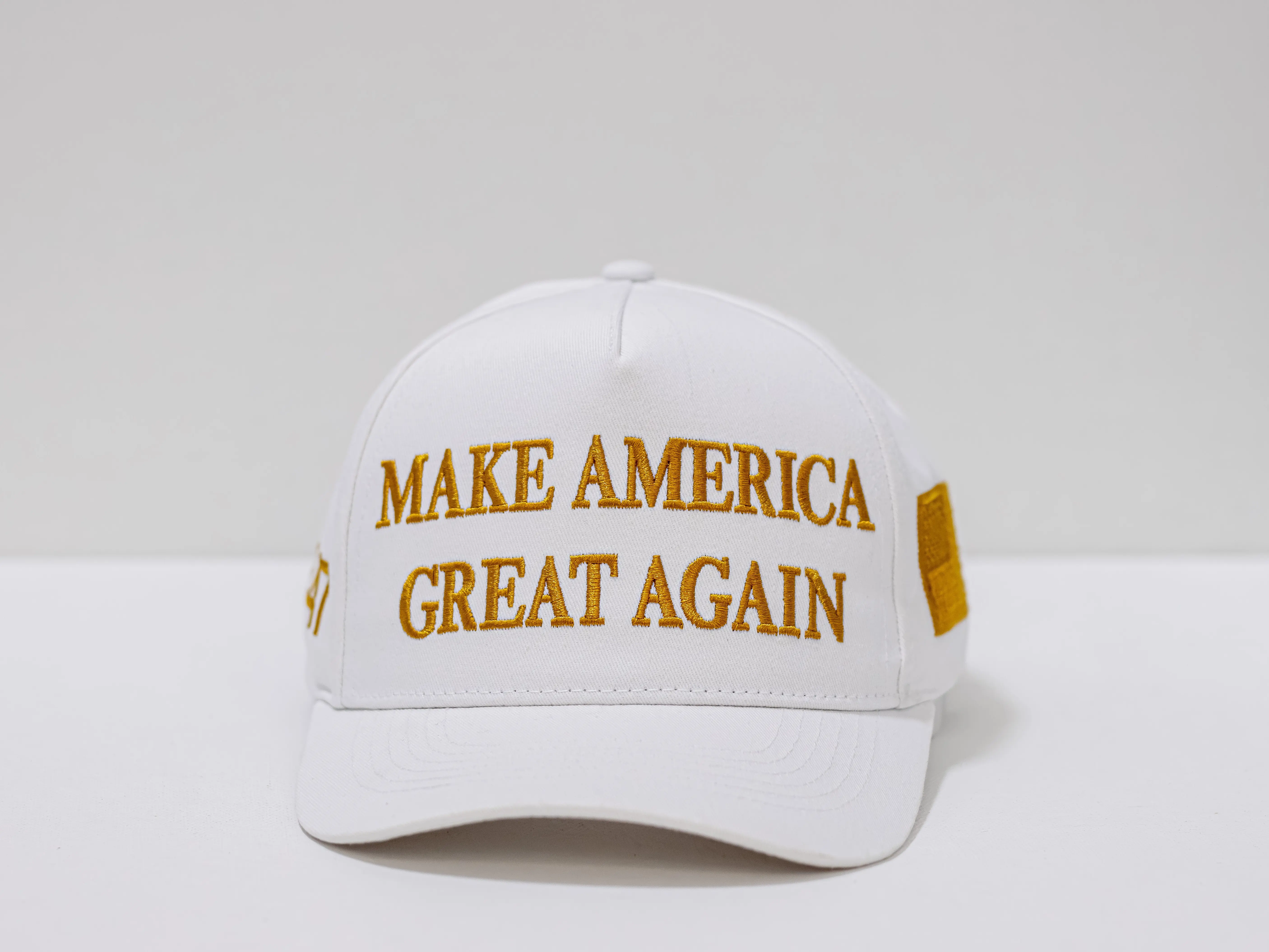 America Great Embroidered Adjustable Unisex White Baseball Cap American Hat Outdoor Hats