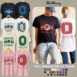 2025 Football Season Stadium T-Shirt, Retro Graphic All Team Football Shirt, Football Thowback All Teams For Fans Tee, Vintage Football Stadium Graphic Shirt, Unisex Vintage Football Crewnecks Classic Cotton