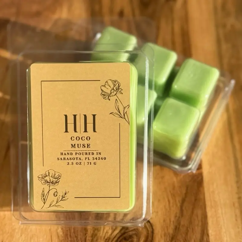 H|H Coco Muse 2.5oz 71g Scented Wax Cubes for Home Fragrance Hand Poured in Sarasota,FL