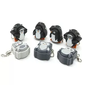 3D Printed Cute Penguin Owl Clicker Stress Relief Toy, Finger Tap Keychain Pendant, Healing Desk Mini Toy Gift, Perfect for Relaxation