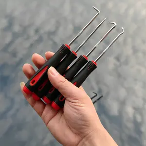 4pcs Precision Hook & Pick Set, Automotive Oil Seal Removal Tools, Durable Metal Hand Tools, Essential Car Repair Kit