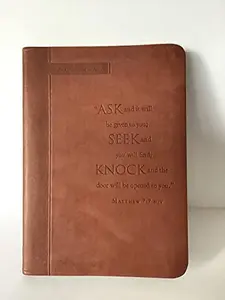 USED-Christian Art Gifts Classic Handy-sized Journal Ask and It Shall be Given Matthew 7:7 Bible Verse Inspirational Scripture Notebook w/Ribbon by Chris Garborg (Flexibound)