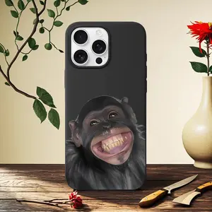 Monkey Orangutan Pattern Silicone Phone Case,Shockproof,Slim, Anti-Scratch Soft Microfiber Lining For iPhone16 15 15Pro Max 14 14Pro 13 12 11 16promax