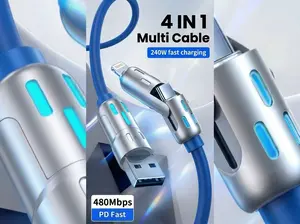 240W Ultra-Fast USB-C Charger: All-in-One Power Adapter for MacBook, iPhone 15/16 and Android, ideal for travel.