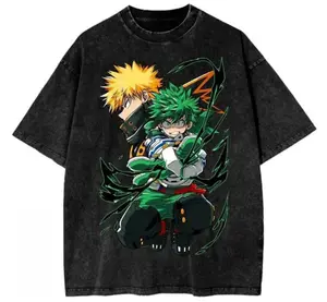 Deku & Bakugo Hero Duo, My Hero Academia Shirt, Anime Shirt, Vintage T-Shirt, Anime Merch, Anime Graphic Tee, Unisex Cotton Crewneck T-Shirt Menswear Womenswear Underwear Streetwear Top