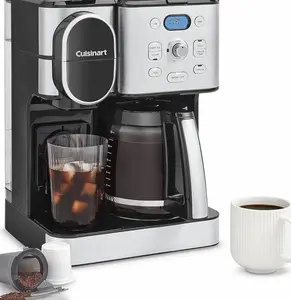 Cuisinart 12-Cup Coffee Maker, Single-Serve Brewer Glass Carafe, Automatic Hot & Iced Coffee Machine, Brew Strength Control and Pause, SS-16, Stainless Steel