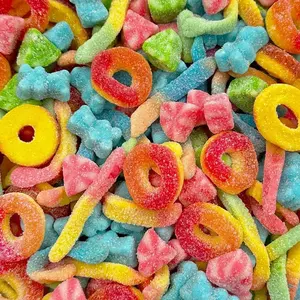 Gummy Candy Mix | 2-Pound Bag | Sweet & Sour Gummies for Candy Buffets, Dessert Decorating & Snacking | Peach Rings, Watermelon Slices, Worms, Bears | Gummies Bulk