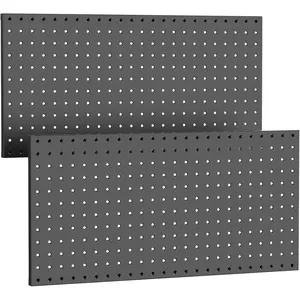 Pegboard Panels for Wall Pegboard for, Workbench, Modular Peg Board Tool Organizer Board(Pack of 2, Black)